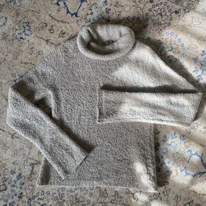 J. Crew Soft Gray Cowl Neck Sweater